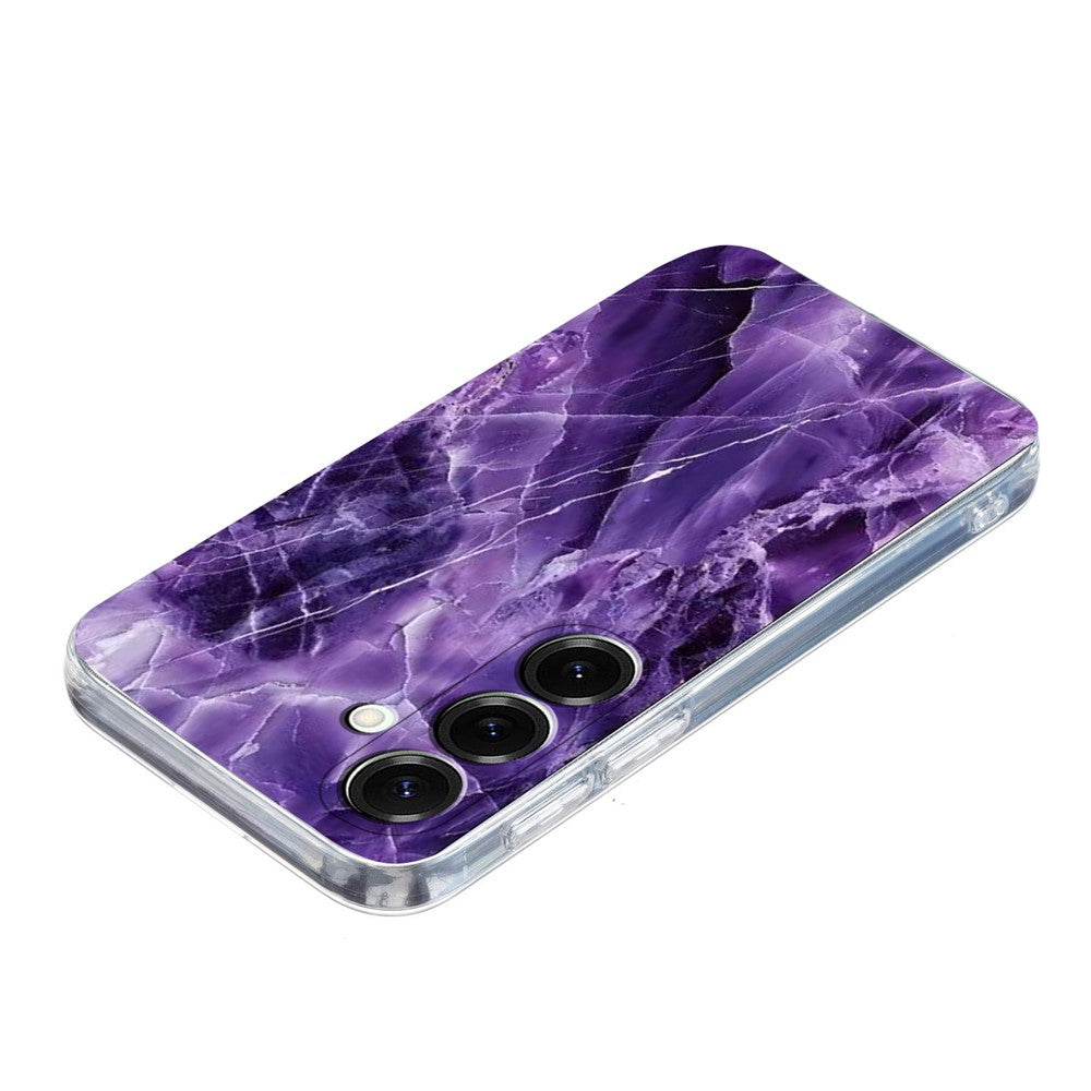 For Samsung Galaxy A57 5G Case Marble Pattern Printing Soft TPU Phone Cover - Purple