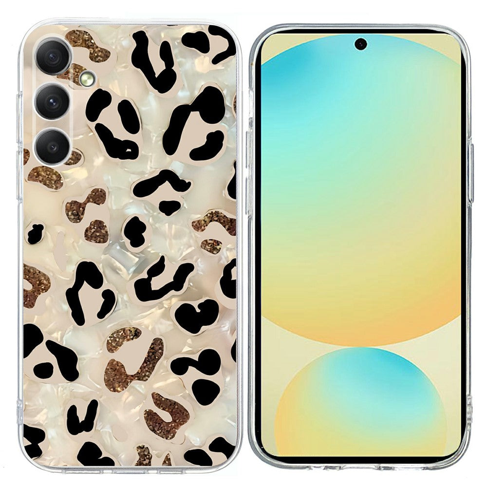 For Samsung Galaxy A57 5G Case Pattern Printing Shockproof Soft TPU Phone Cover - Leopard Print