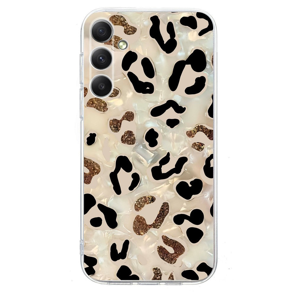 For Samsung Galaxy A57 5G Case Pattern Printing Shockproof Soft TPU Phone Cover - Leopard Print