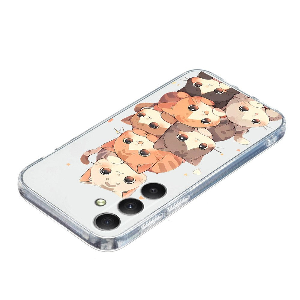 For Samsung Galaxy A57 5G Case Pattern Printing Shockproof Soft TPU Phone Cover - Multiple Kittens
