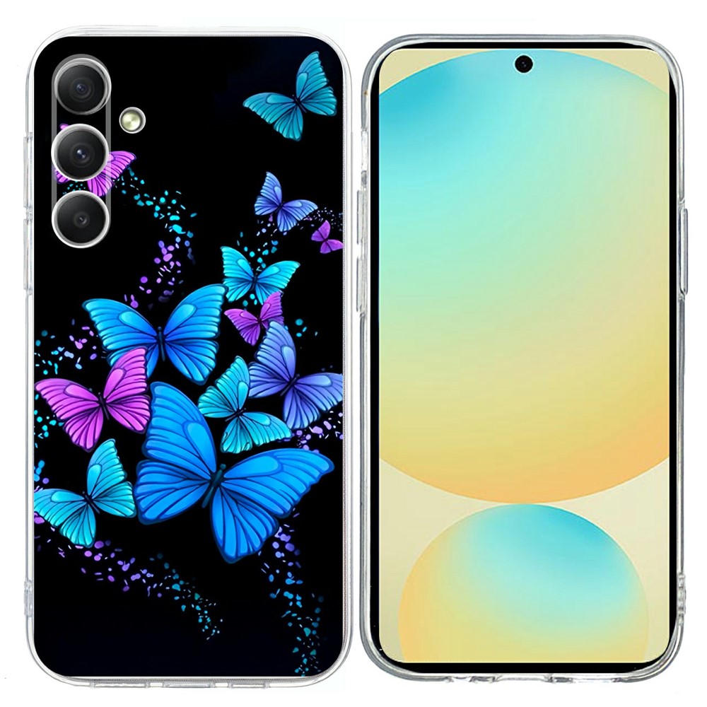 For Samsung Galaxy A57 5G Case Pattern Printing Shockproof Soft TPU Phone Cover - Colorful Butterflies