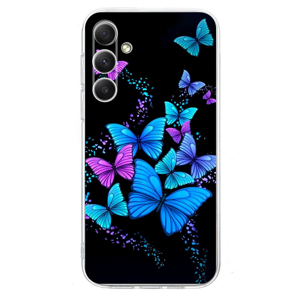 For Samsung Galaxy A57 5G Case Pattern Printing Shockproof Soft TPU Phone Cover - Colorful Butterflies