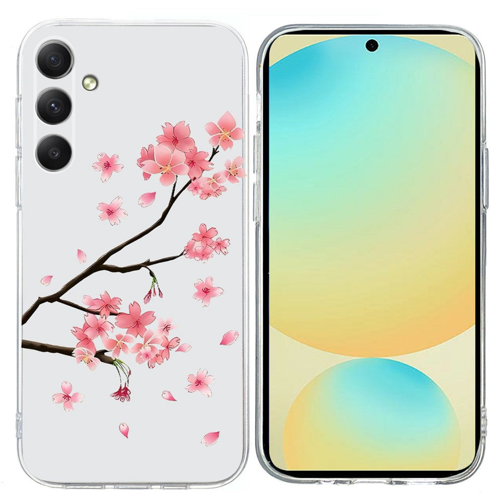For Samsung Galaxy A57 5G Case Pattern Printing Shockproof Soft TPU Phone Cover - Plum Blossom
