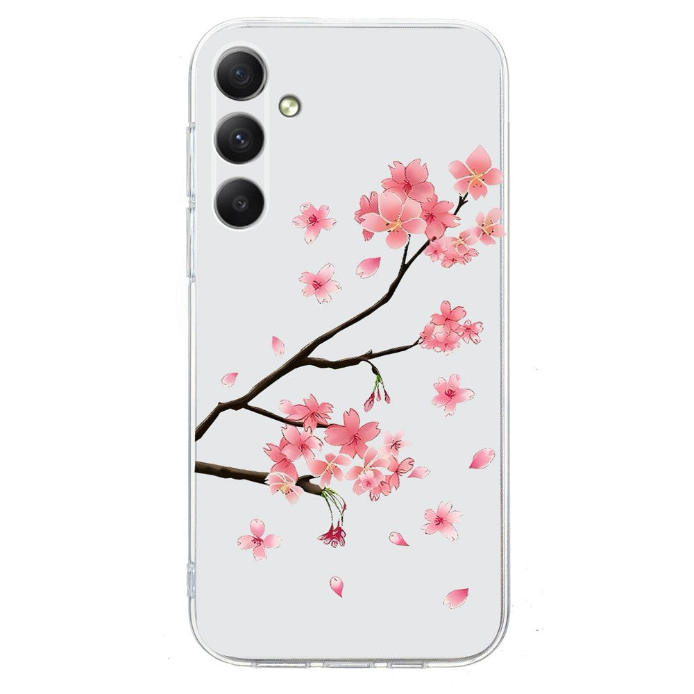 For Samsung Galaxy A57 5G Case Pattern Printing Shockproof Soft TPU Phone Cover - Plum Blossom
