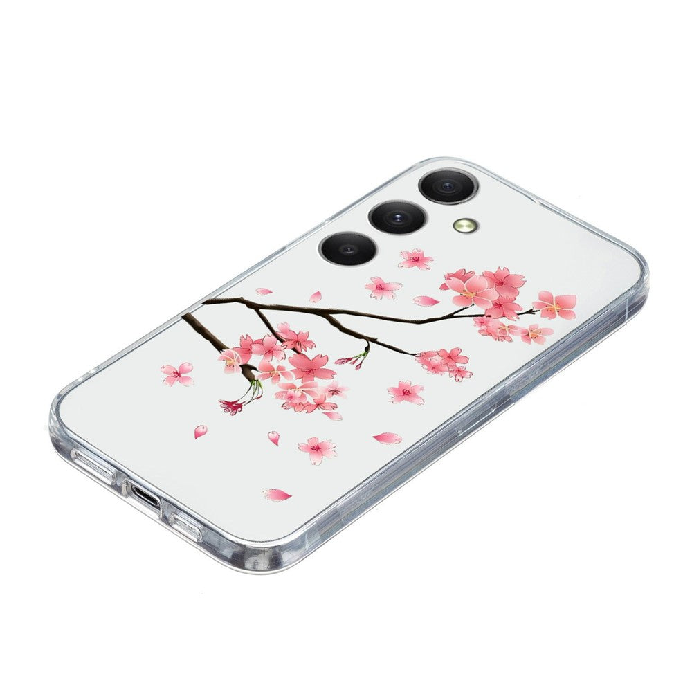 For Samsung Galaxy A57 5G Case Pattern Printing Shockproof Soft TPU Phone Cover - Plum Blossom