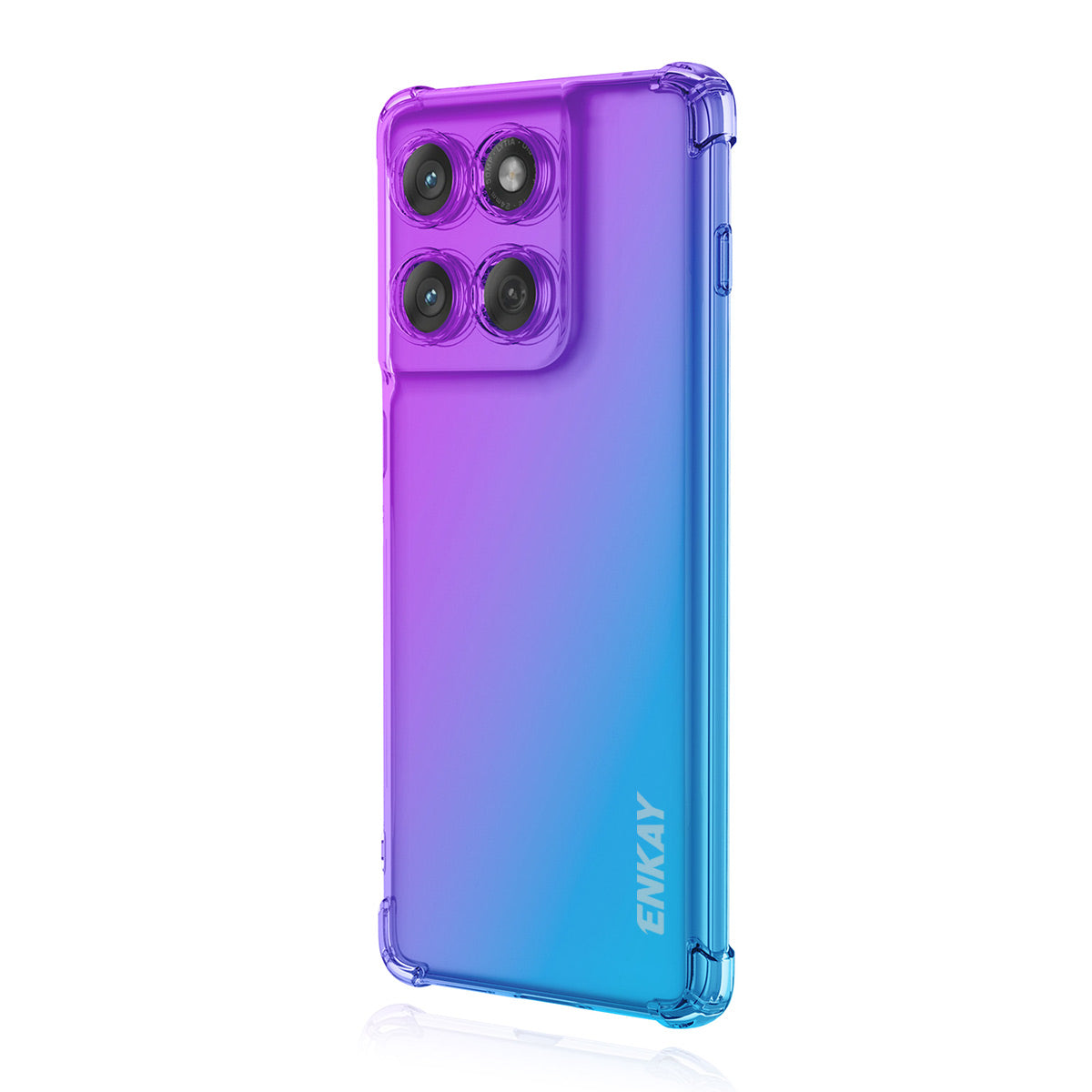 For Motorola Edge 70 5G TPU Case ENKAY Thickened Four Corner Drop-proof Phone Back Cover - Purple / Blue