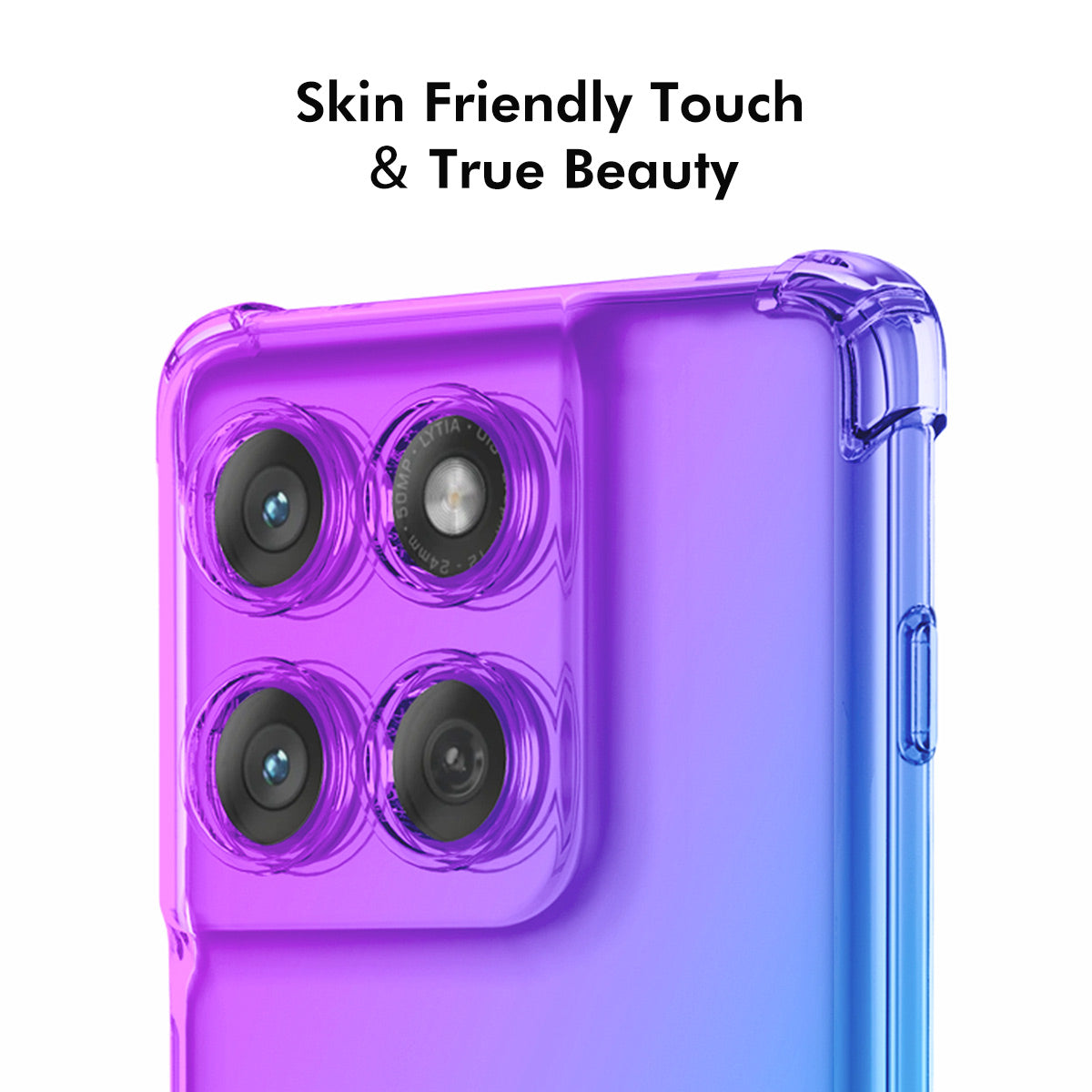 For Motorola Edge 70 5G TPU Case ENKAY Thickened Four Corner Drop-proof Phone Back Cover - Pink / Gold