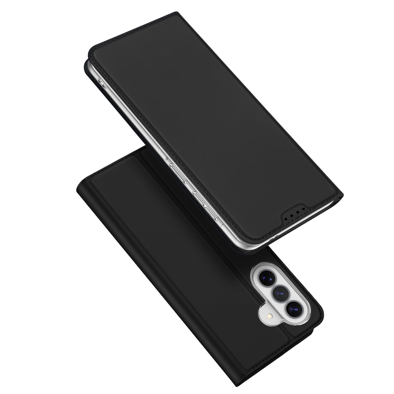 For Samsung Galaxy A57 5G Case DUX DUCIS Skin Pro Series Leather Stand Cover Card Holder - Black