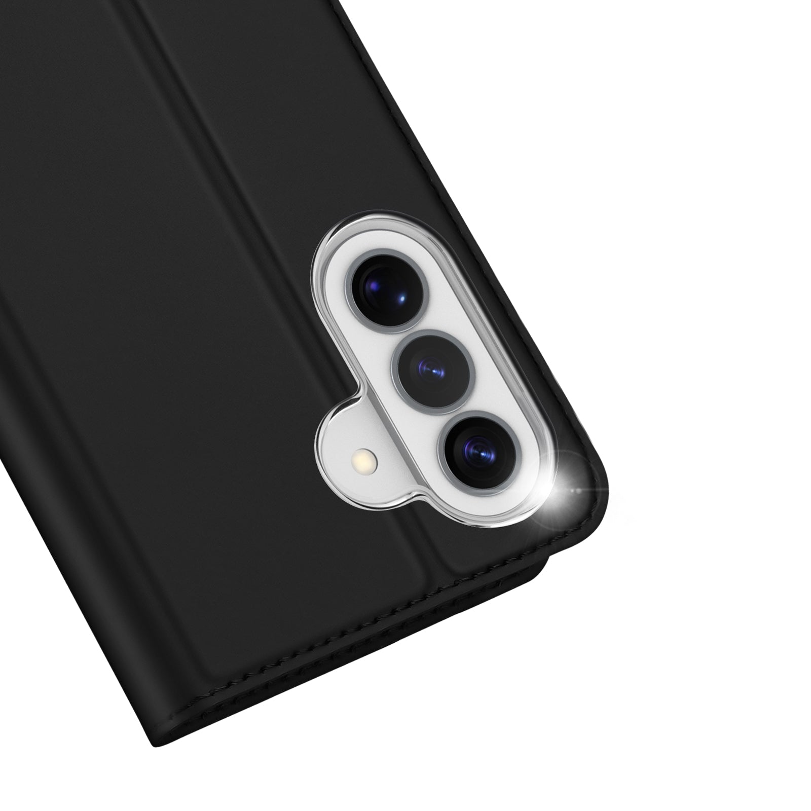 For Samsung Galaxy A57 5G Case DUX DUCIS Skin Pro Series Leather Stand Cover Card Holder - Black