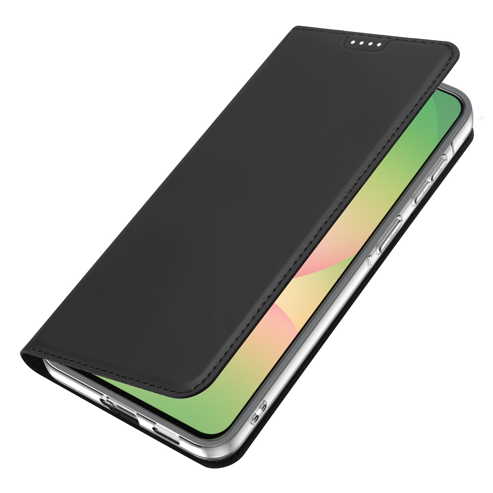 For Samsung Galaxy A57 5G Case DUX DUCIS Skin Pro Series Leather Stand Cover Card Holder - Black