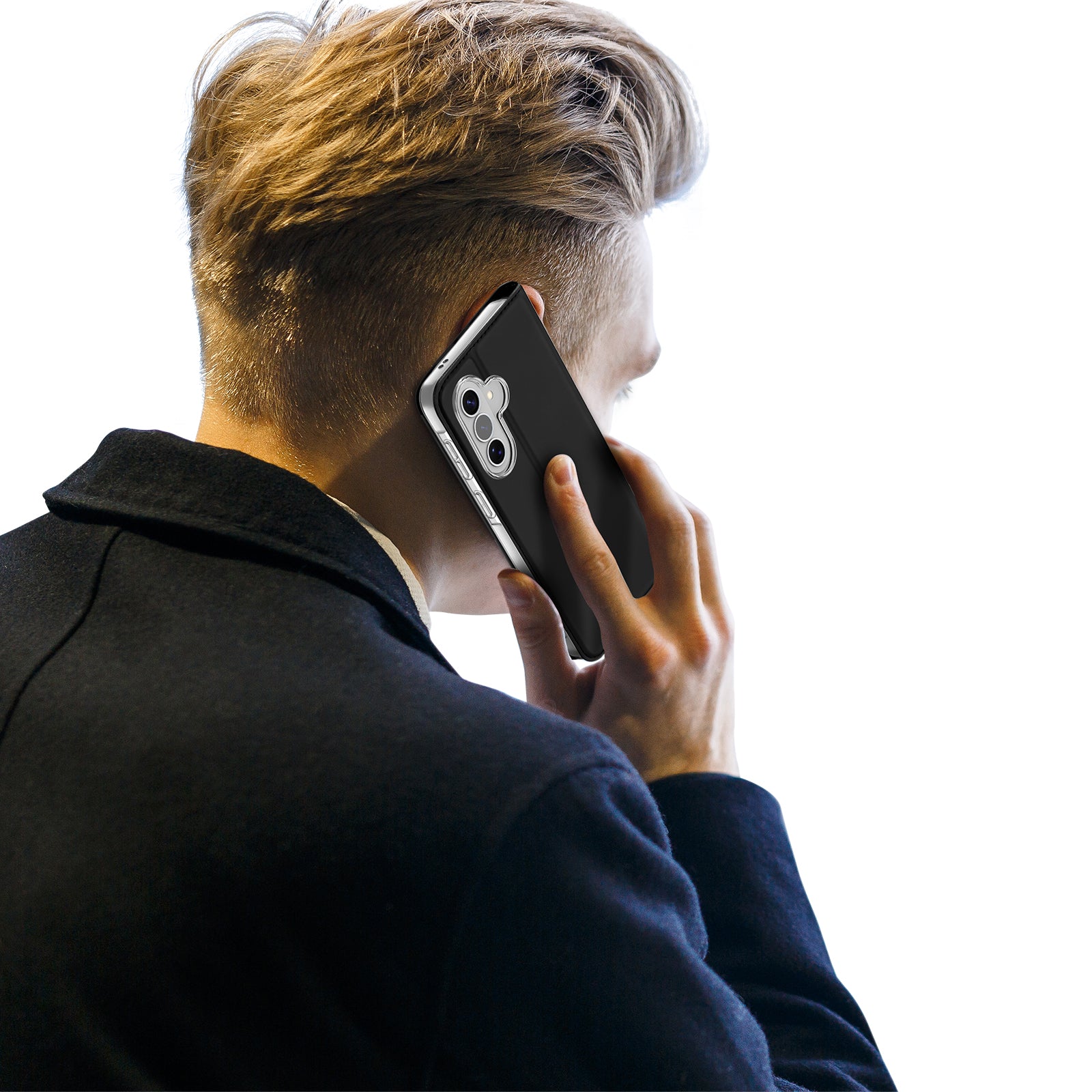 For Samsung Galaxy A57 5G Case DUX DUCIS Skin Pro Series Leather Stand Cover Card Holder - Black