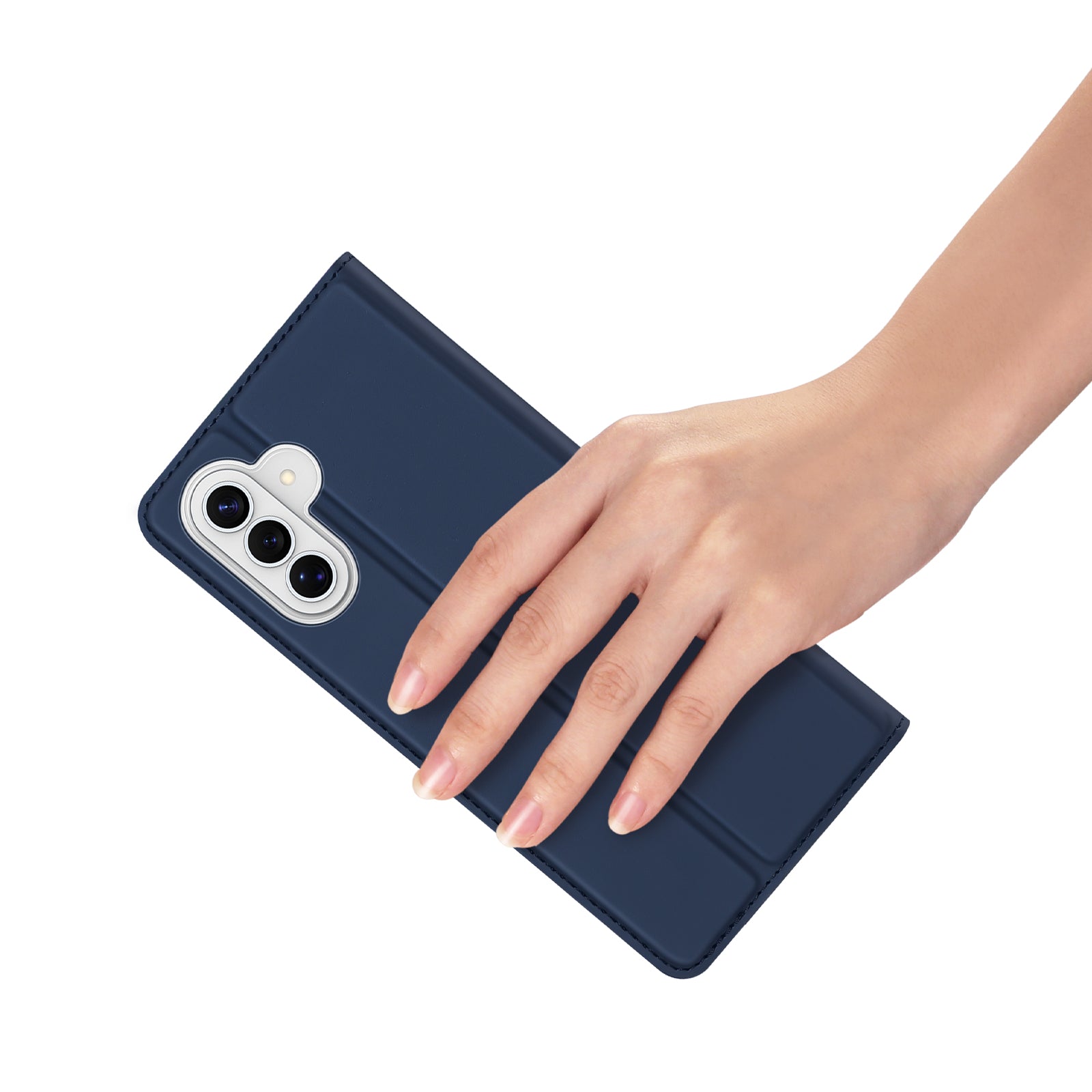 For Samsung Galaxy A57 5G Case DUX DUCIS Skin Pro Series Leather Stand Cover Card Holder - Blue