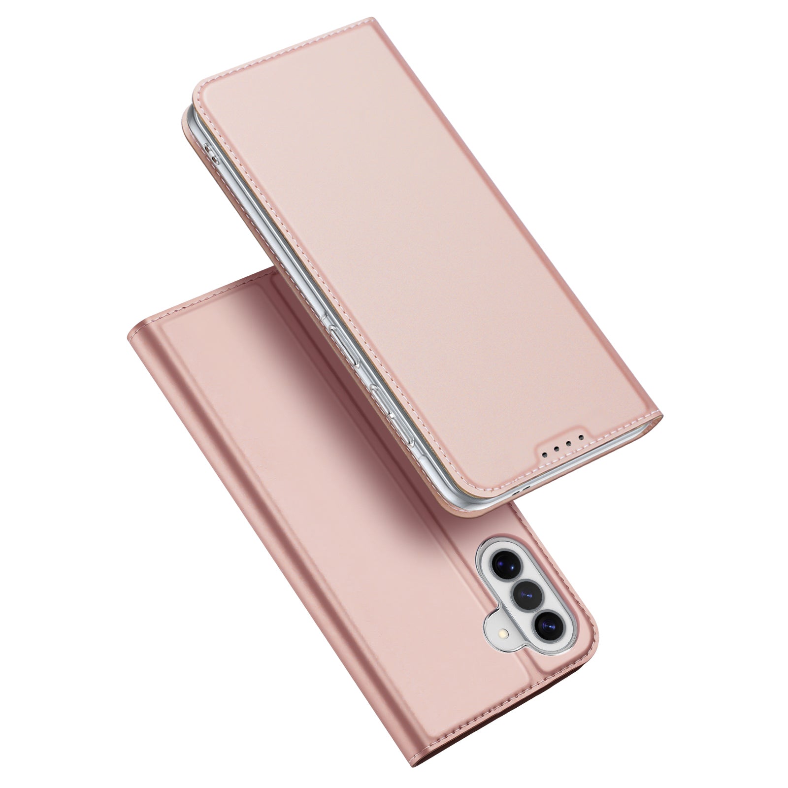 For Samsung Galaxy A57 5G Case DUX DUCIS Skin Pro Series Leather Stand Cover Card Holder - Pink