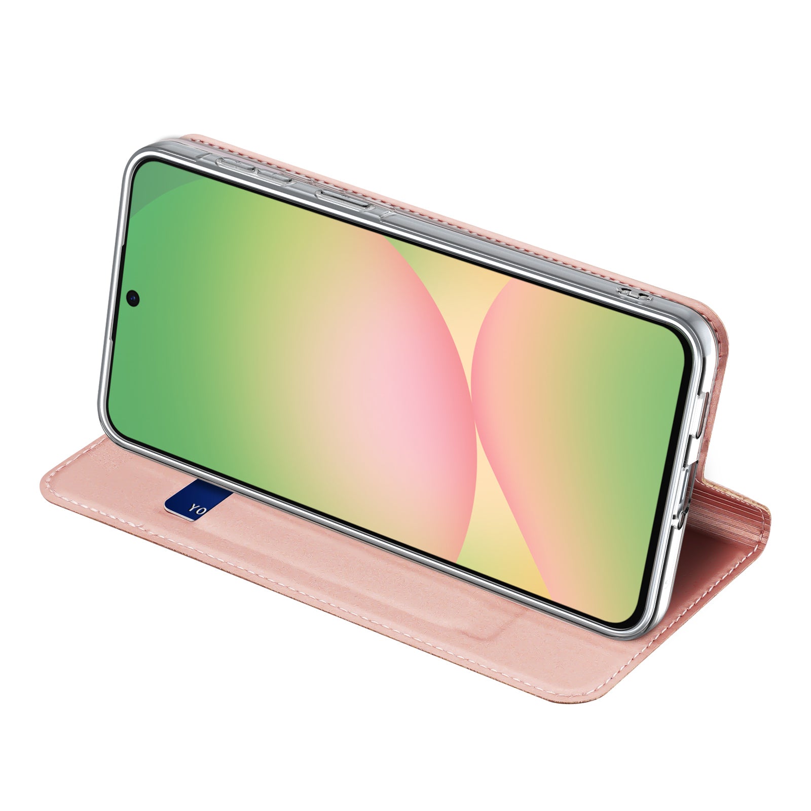 For Samsung Galaxy A57 5G Case DUX DUCIS Skin Pro Series Leather Stand Cover Card Holder - Pink