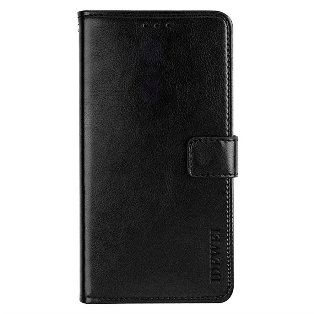 IDEWEI For Motorola Edge 70 5G Stand Case Crazy Horse Texture Leather Phone Cover - Black