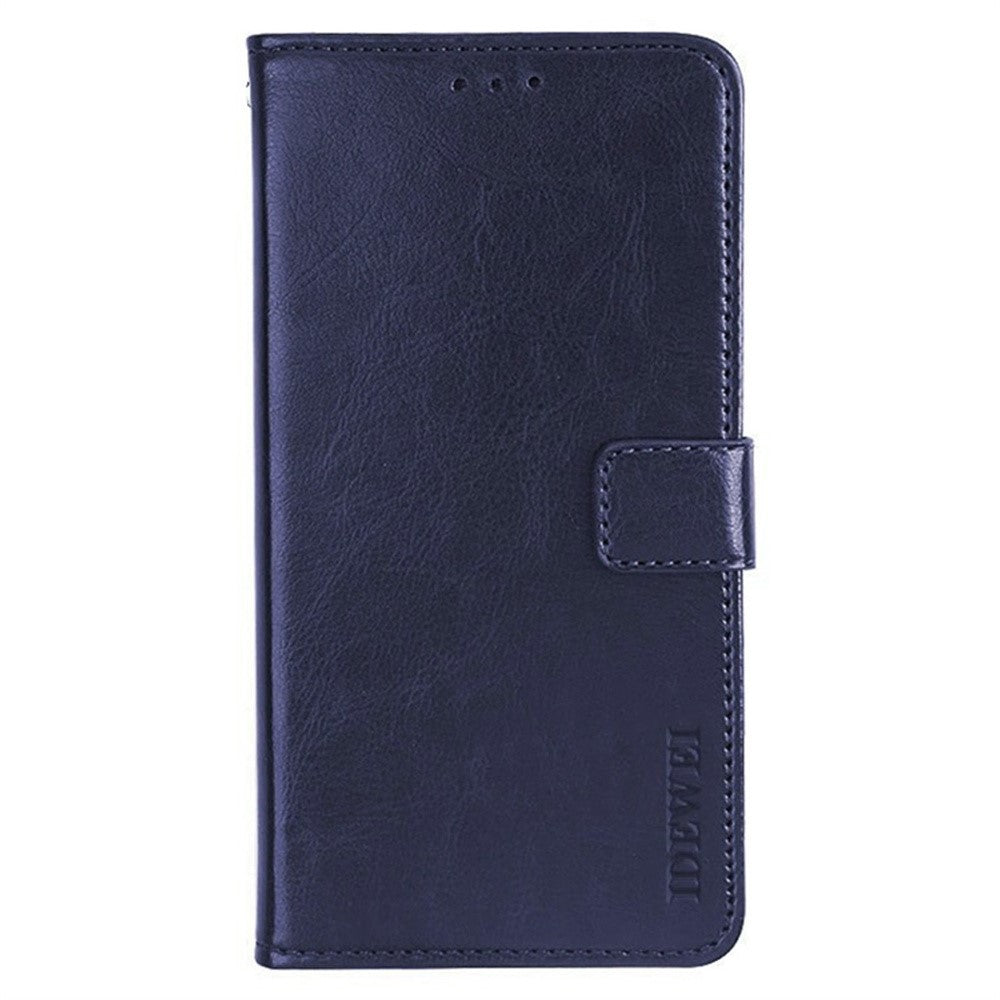 IDEWEI For Motorola Edge 70 5G Stand Case Crazy Horse Texture Leather Phone Cover - Dark Blue