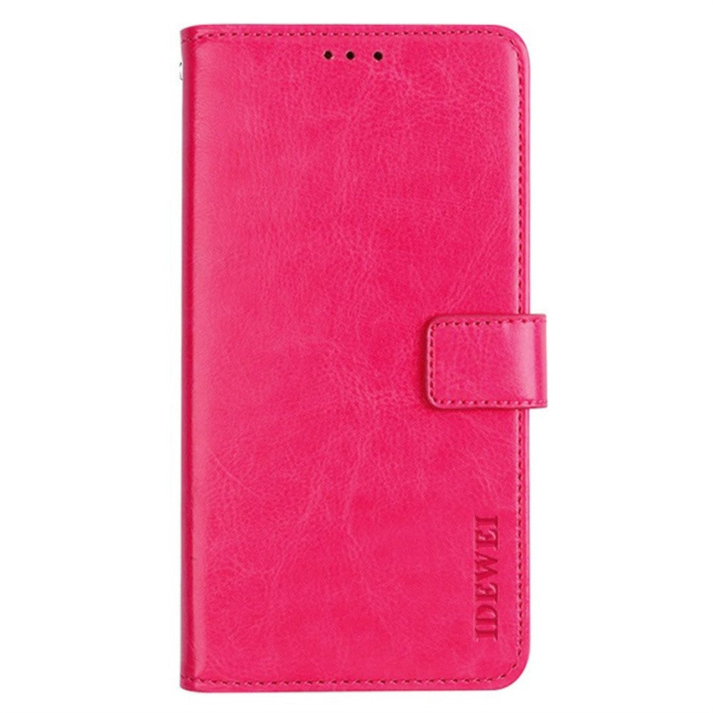 IDEWEI For Motorola Edge 70 5G Stand Case Crazy Horse Texture Leather Phone Cover - Rose