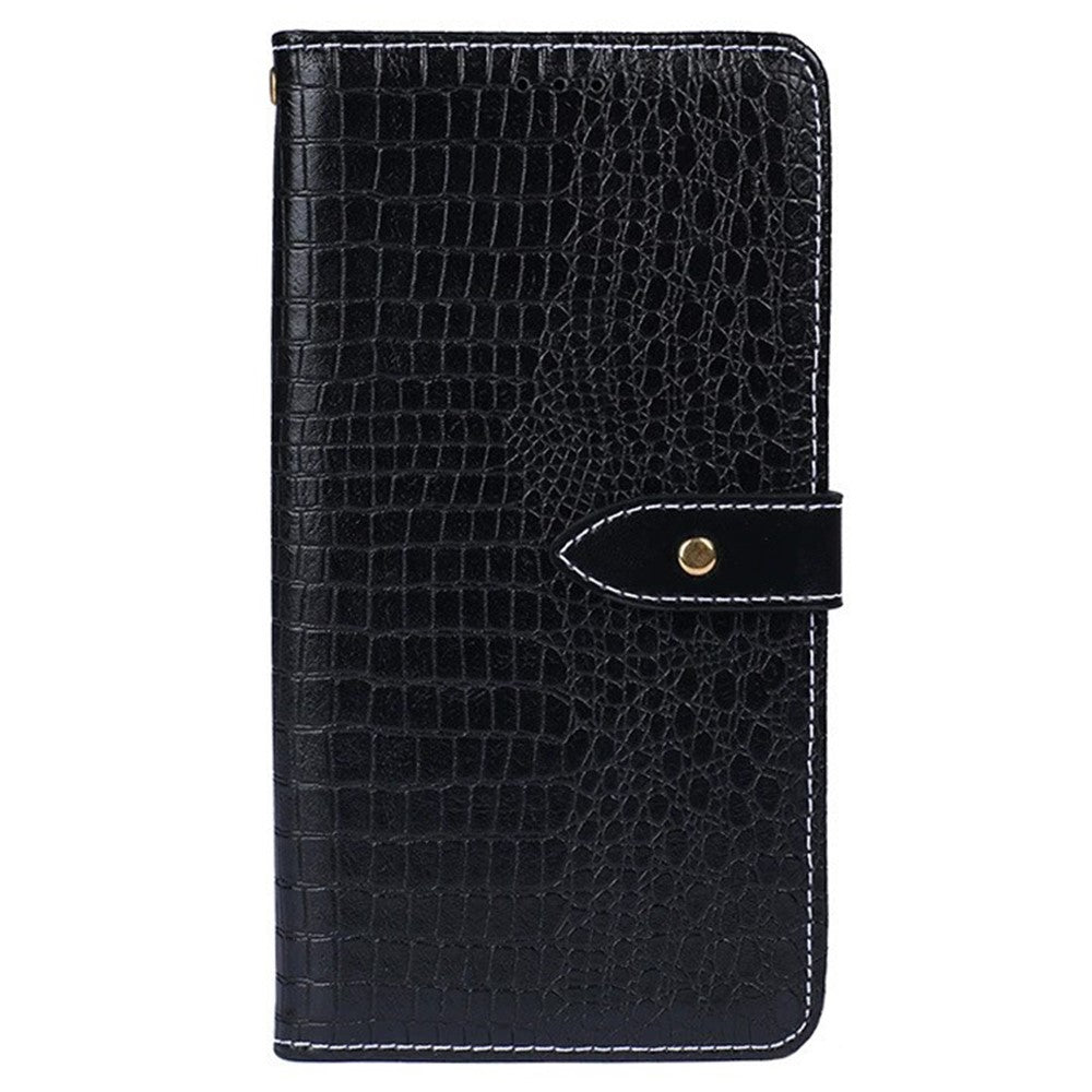 IDEWEI For Motorola Edge 70 5G Case Crocodile Texture PU Leather Flip Phone Cover - Black