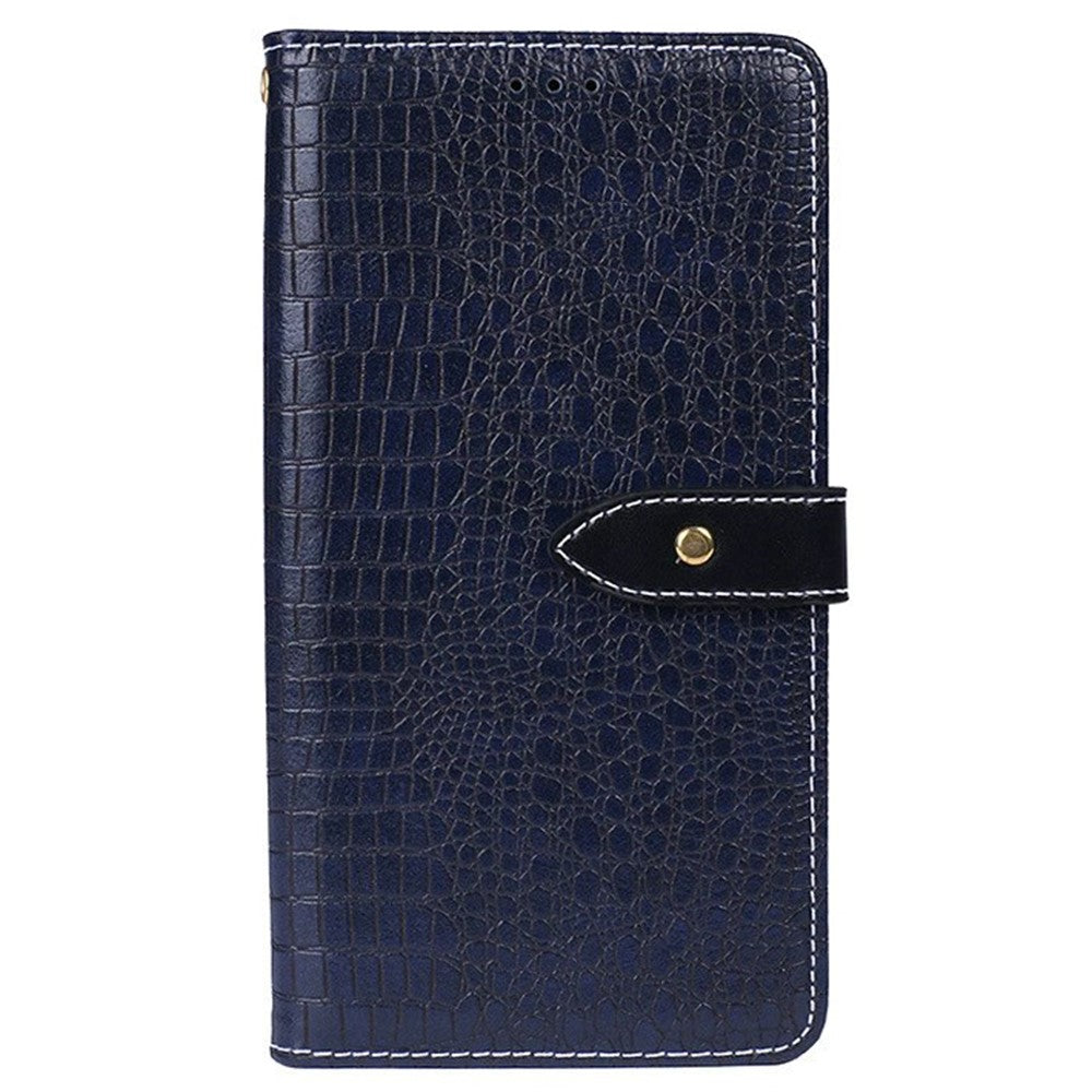 IDEWEI For Motorola Edge 70 5G Case Crocodile Texture PU Leather Flip Phone Cover - Blue