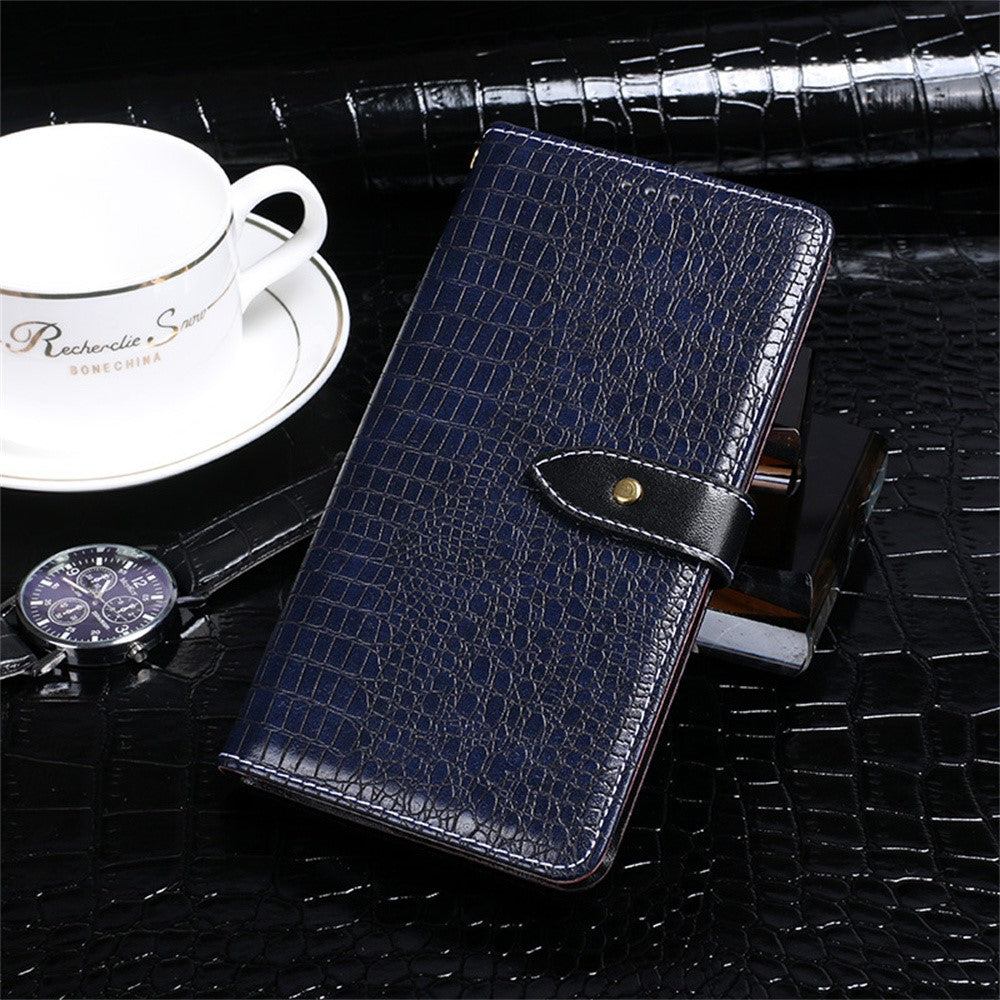 IDEWEI For Motorola Edge 70 5G Case Crocodile Texture PU Leather Flip Phone Cover - Blue
