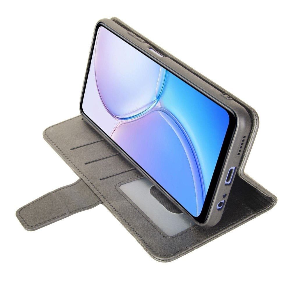 IDEWEI For Motorola Edge 70 5G Case Leather Wallet Phone Cover Stand Calf Texture - Grey