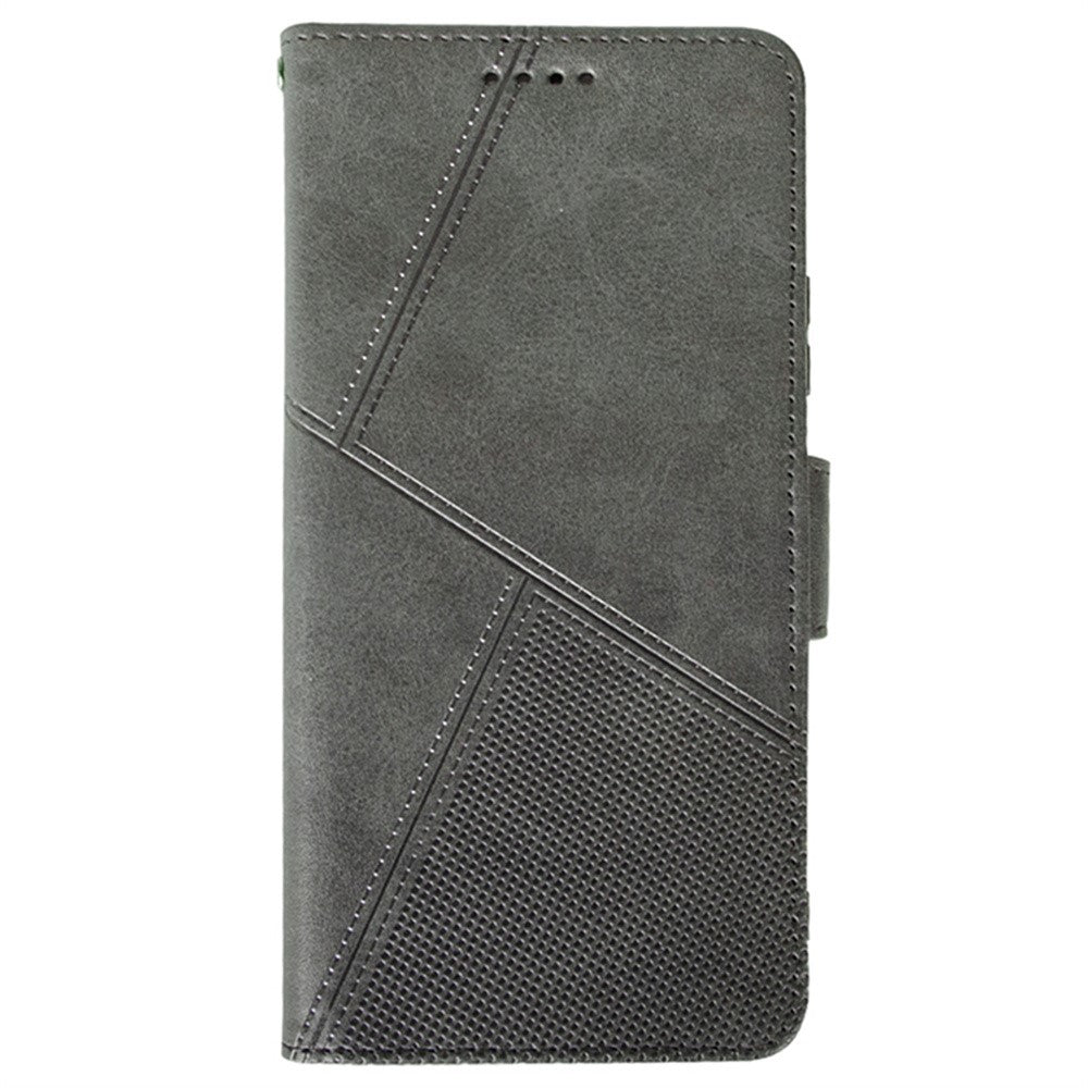 IDEWEI For Motorola Edge 70 5G Case Leather Wallet Phone Cover Stand Calf Texture - Grey