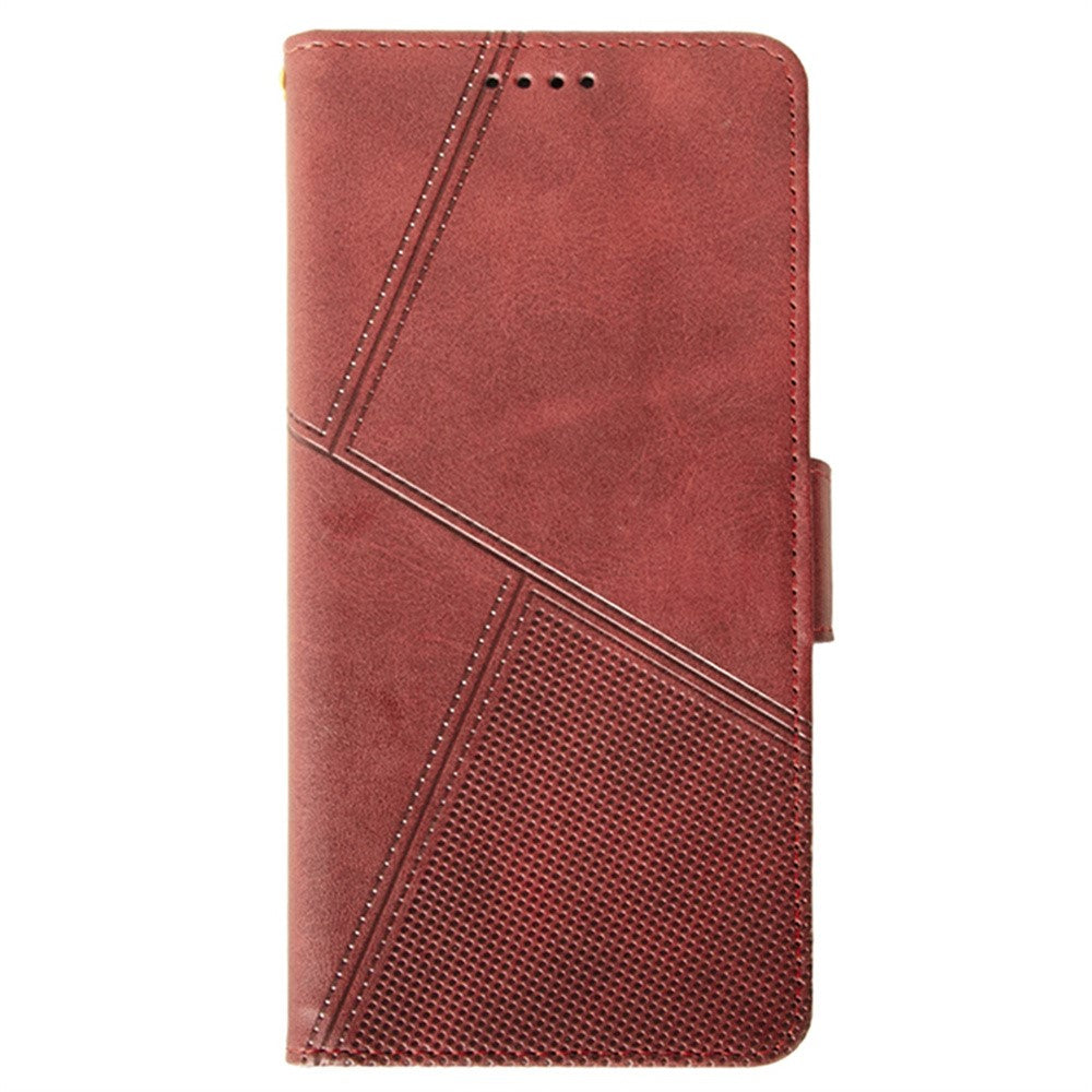 IDEWEI For Motorola Edge 70 5G Case Leather Wallet Phone Cover Stand Calf Texture - Red