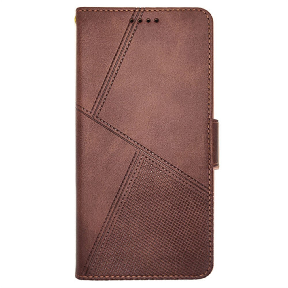 IDEWEI For Motorola Edge 70 5G Case Leather Wallet Phone Cover Stand Calf Texture - Coffee