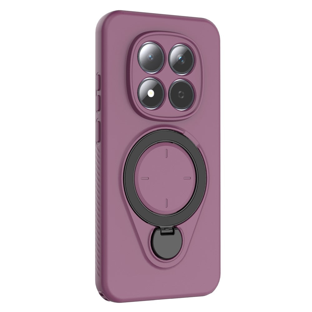 For Xiaomi Redmi Note 15 Pro 5G Kickstand Case Drop Proof TPU Phone Cover Support Magnetic Car Mount - Purple