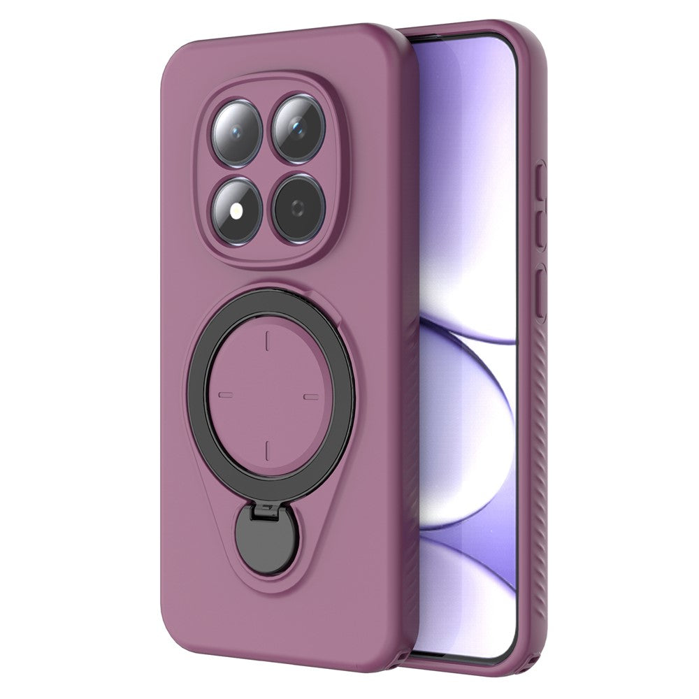 For Xiaomi Redmi Note 15 Pro 5G Kickstand Case Drop Proof TPU Phone Cover Support Magnetic Car Mount - Purple