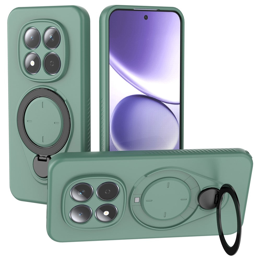 For Xiaomi Redmi Note 15 Pro 5G Kickstand Case Drop Proof TPU Phone Cover Support Magnetic Car Mount - Green