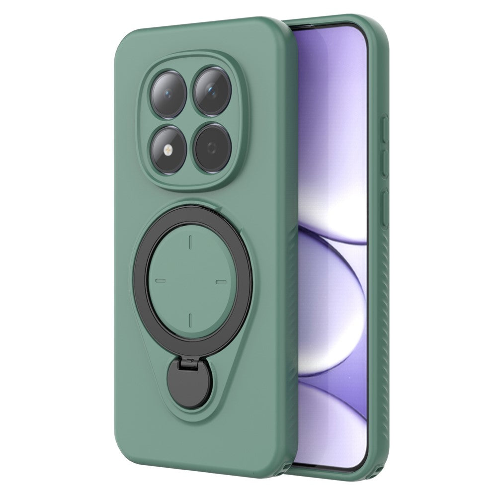 For Xiaomi Redmi Note 15 Pro 5G Kickstand Case Drop Proof TPU Phone Cover Support Magnetic Car Mount - Green