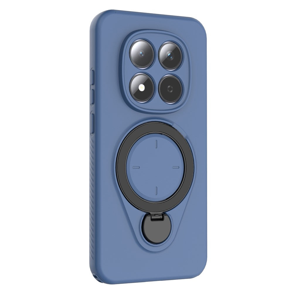 For Xiaomi Redmi Note 15 Pro 5G Kickstand Case Drop Proof TPU Phone Cover Support Magnetic Car Mount - Blue