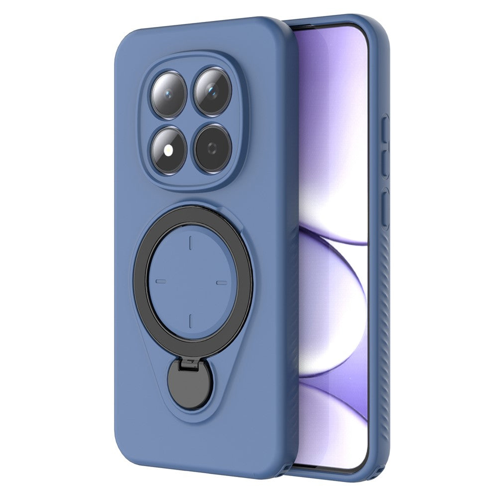 For Xiaomi Redmi Note 15 Pro 5G Kickstand Case Drop Proof TPU Phone Cover Support Magnetic Car Mount - Blue