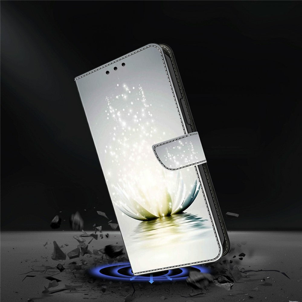 For Samsung Galaxy A57 5G Case 3D Pattern PU Leather Wallet Phone Cover with Stand - Lotus