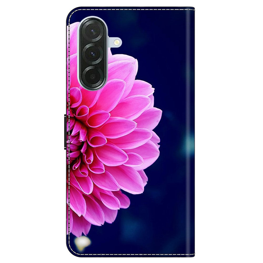 For Samsung Galaxy A57 5G Case 3D Pattern PU Leather Wallet Phone Cover with Stand - Pink Flowers