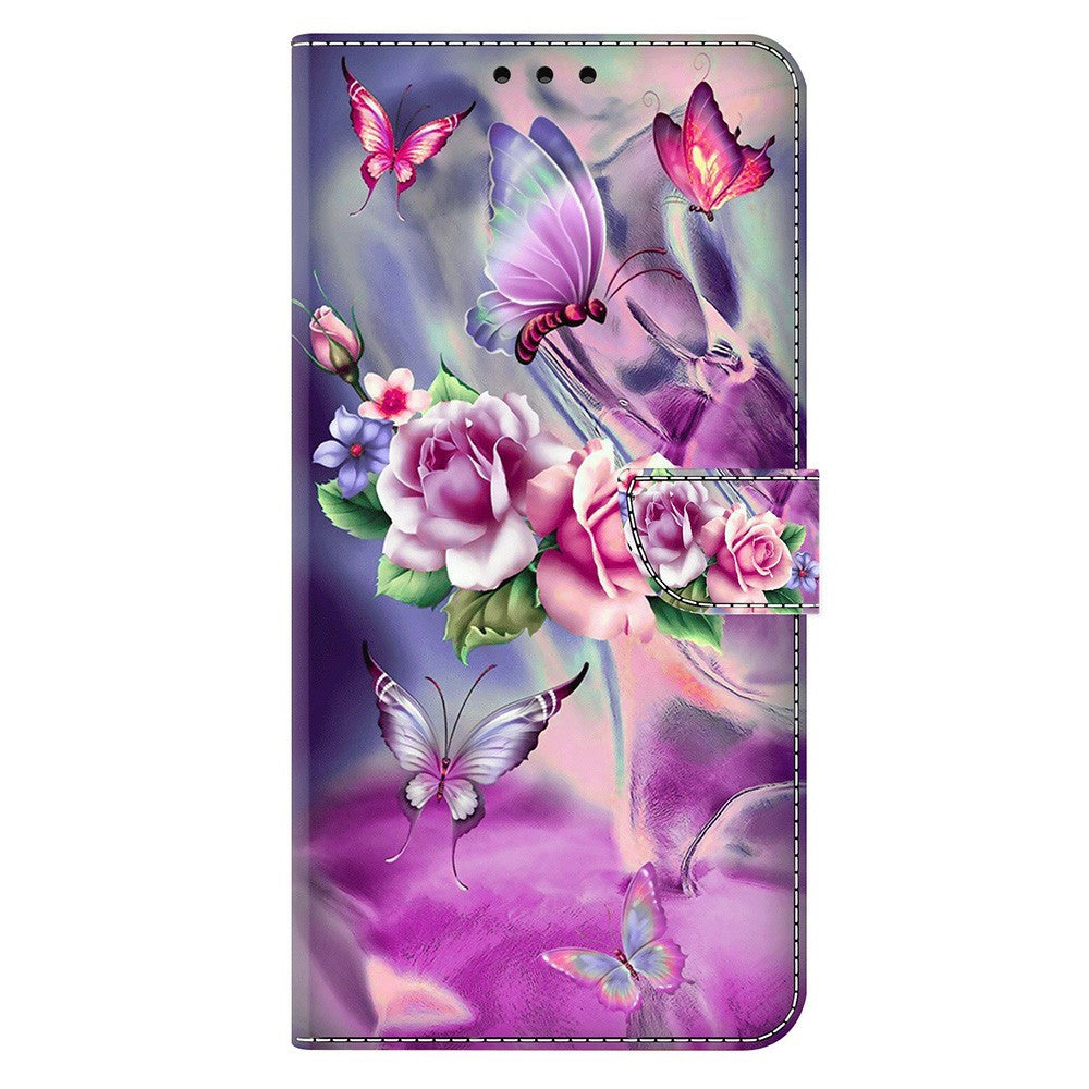 For Samsung Galaxy A57 5G Case 3D Pattern PU Leather Wallet Phone Cover with Stand - Butterflies / Flowers