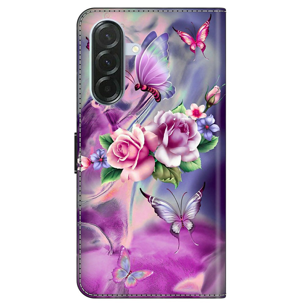 For Samsung Galaxy A57 5G Case 3D Pattern PU Leather Wallet Phone Cover with Stand - Butterflies / Flowers