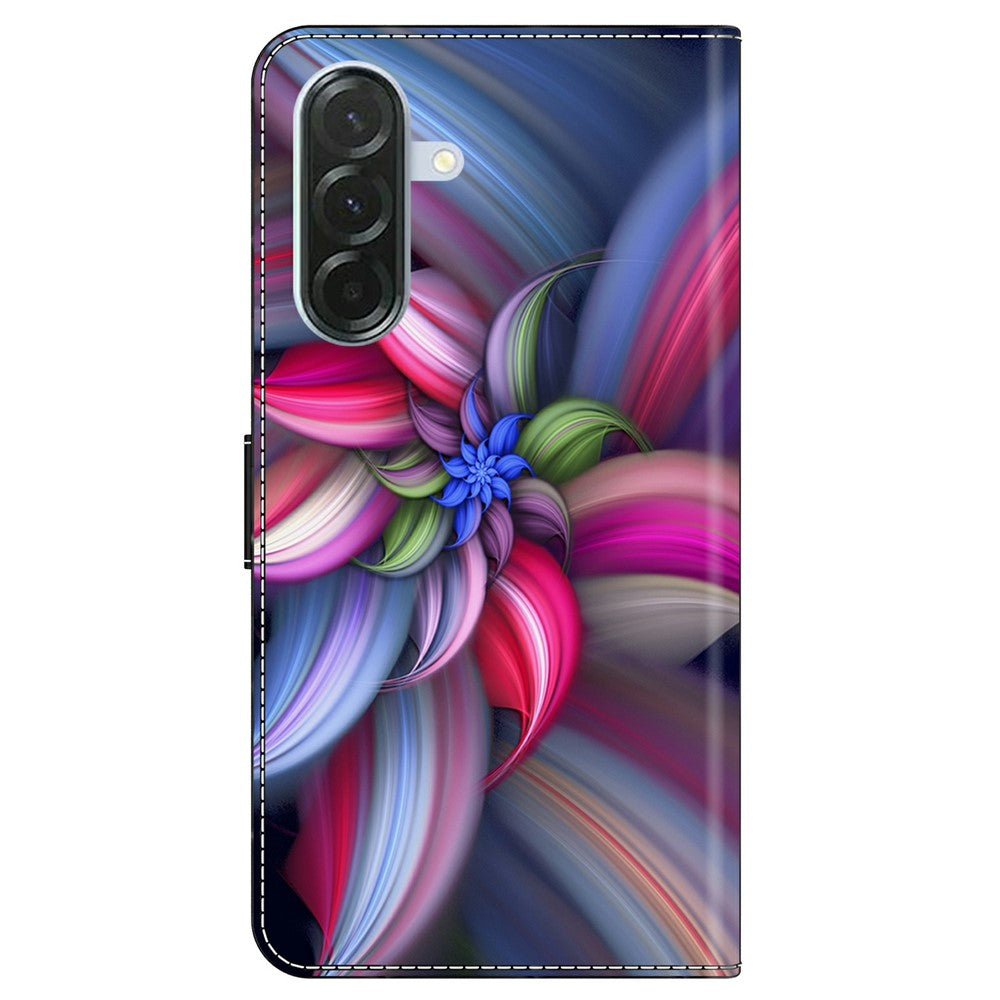 For Samsung Galaxy A57 5G Case 3D Pattern PU Leather Wallet Phone Cover with Stand - Colorful Flowers