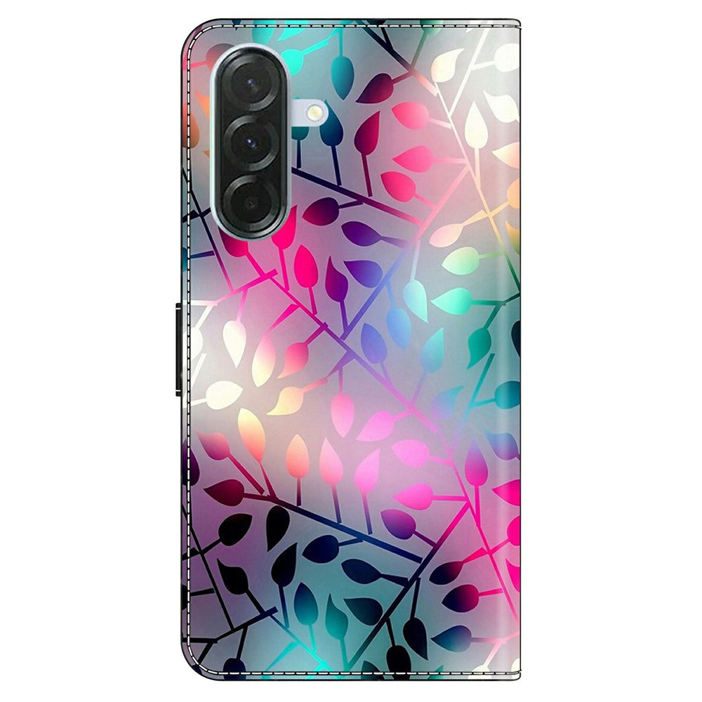 Phone Case For Samsung Galaxy A57 5G Magnetic Clasp 3D Pattern Leather Wallet Cover - Maple Leaf