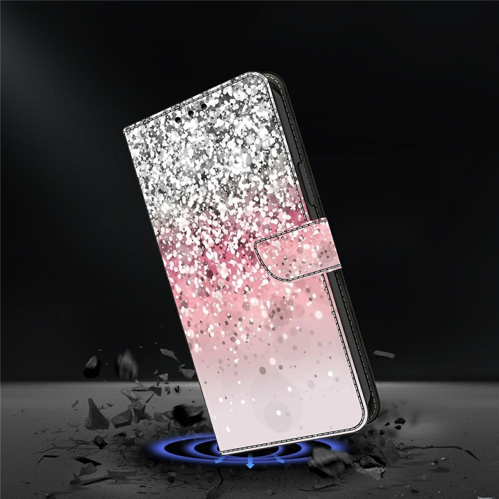Phone Case For Samsung Galaxy A57 5G Magnetic Clasp 3D Pattern Leather Wallet Cover - Gradient