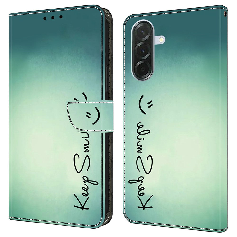 For Samsung Galaxy A57 5G Case PU Leather Wallet Phone Cover with Stand - Keep Smile
