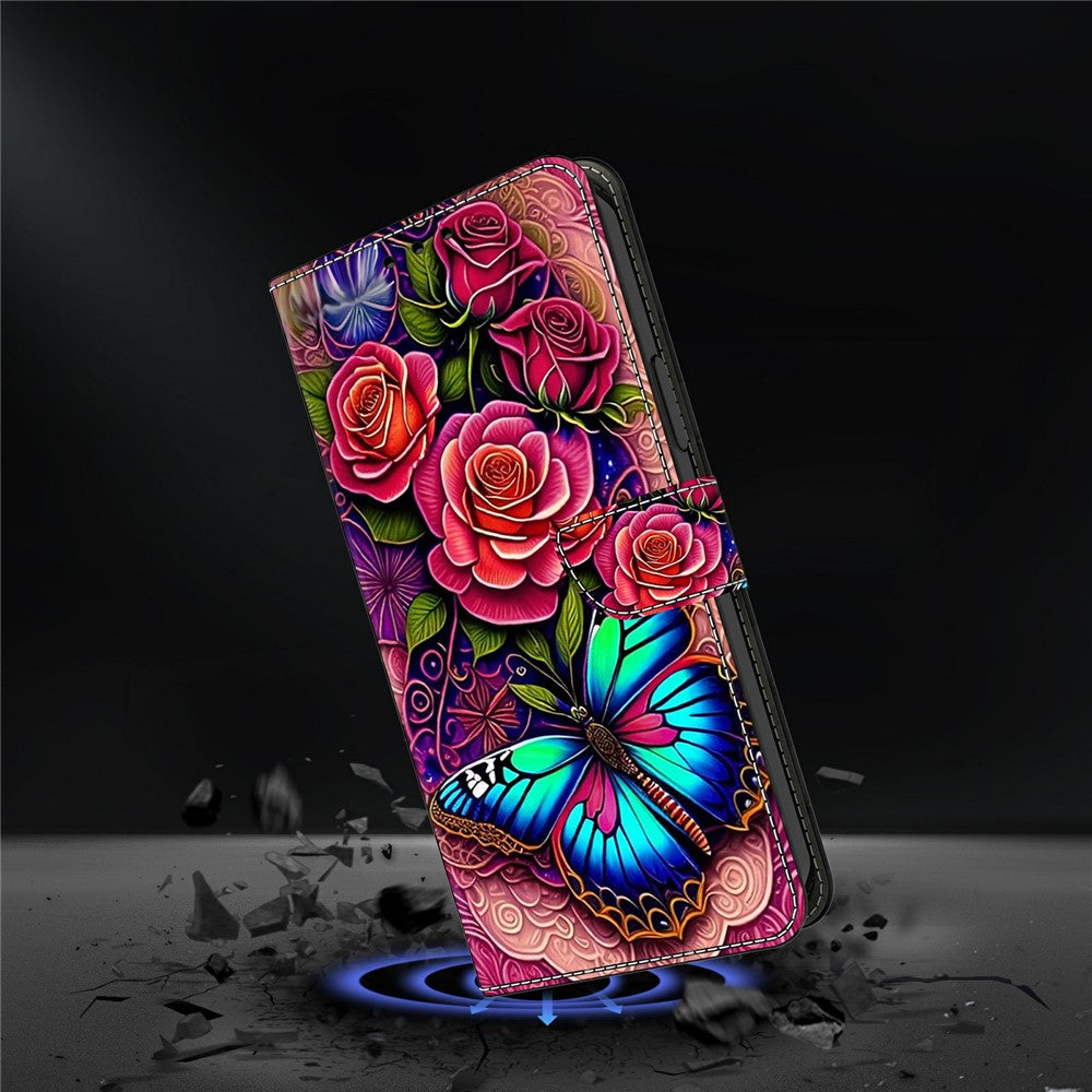 For Samsung Galaxy A57 5G Case PU Leather Wallet Phone Cover with Stand - Colorful Butterfly