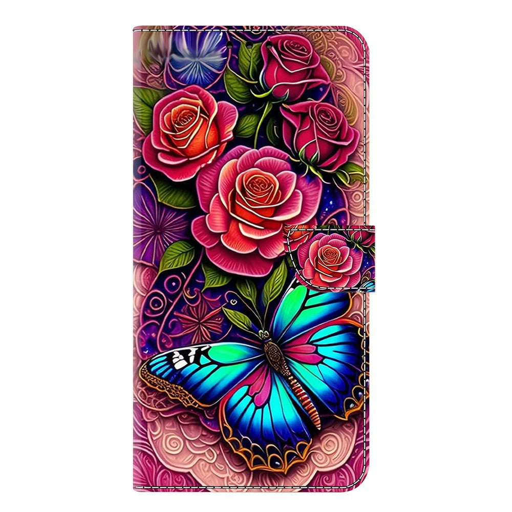For Samsung Galaxy A57 5G Case PU Leather Wallet Phone Cover with Stand - Colorful Butterfly