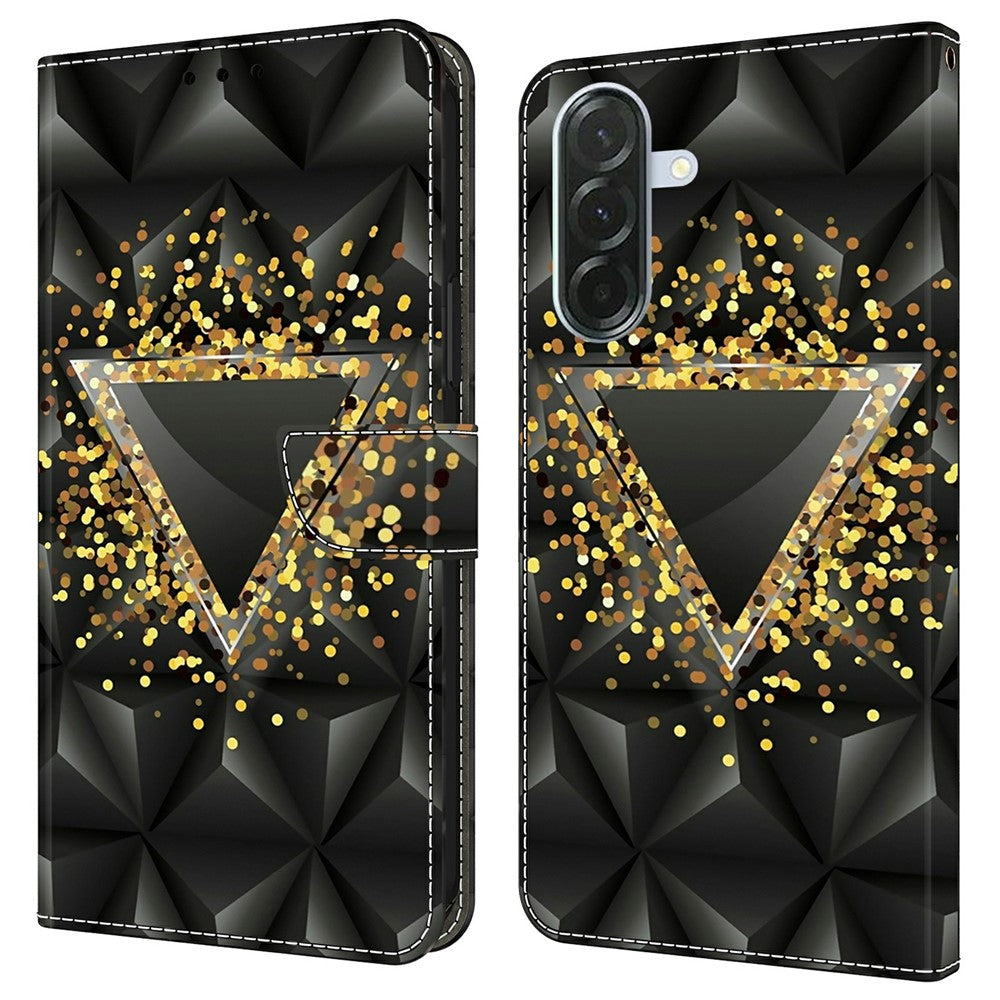 For Samsung Galaxy A57 5G Case PU Leather Wallet Phone Cover with Stand - Rhombus