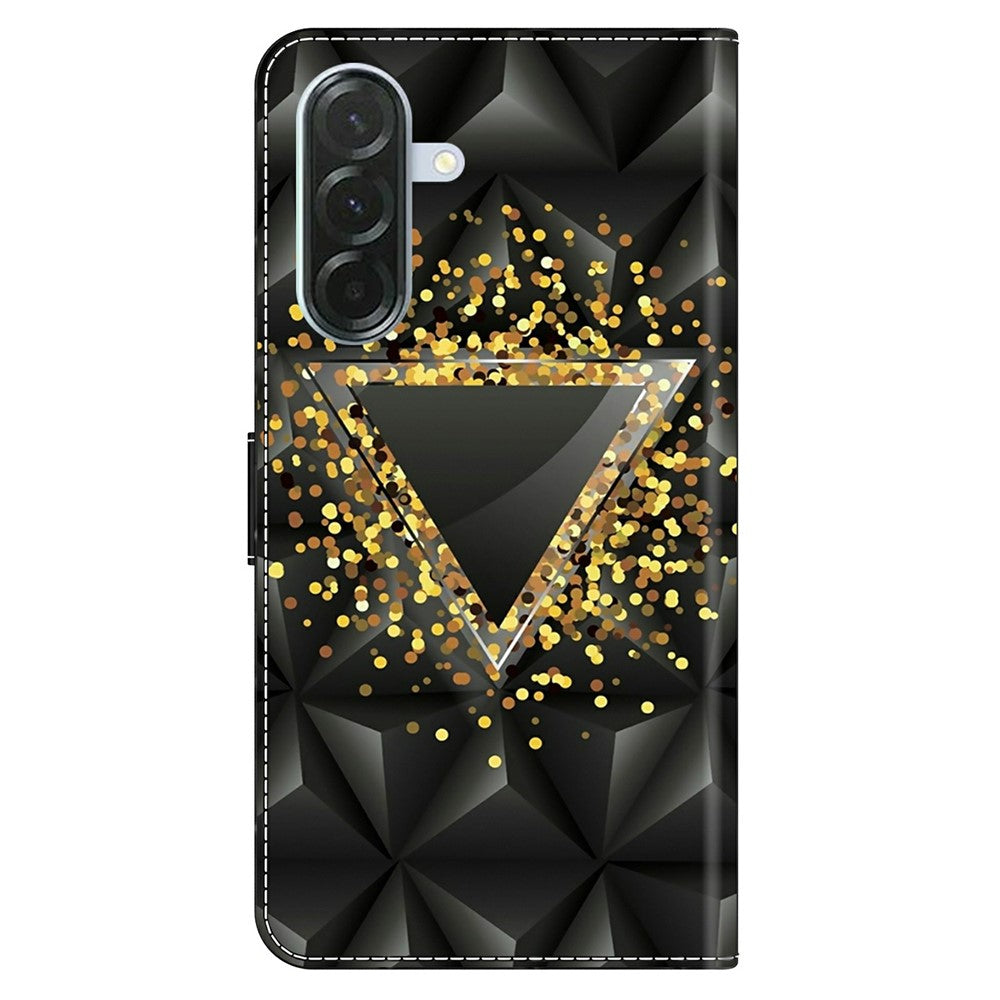 For Samsung Galaxy A57 5G Case PU Leather Wallet Phone Cover with Stand - Rhombus
