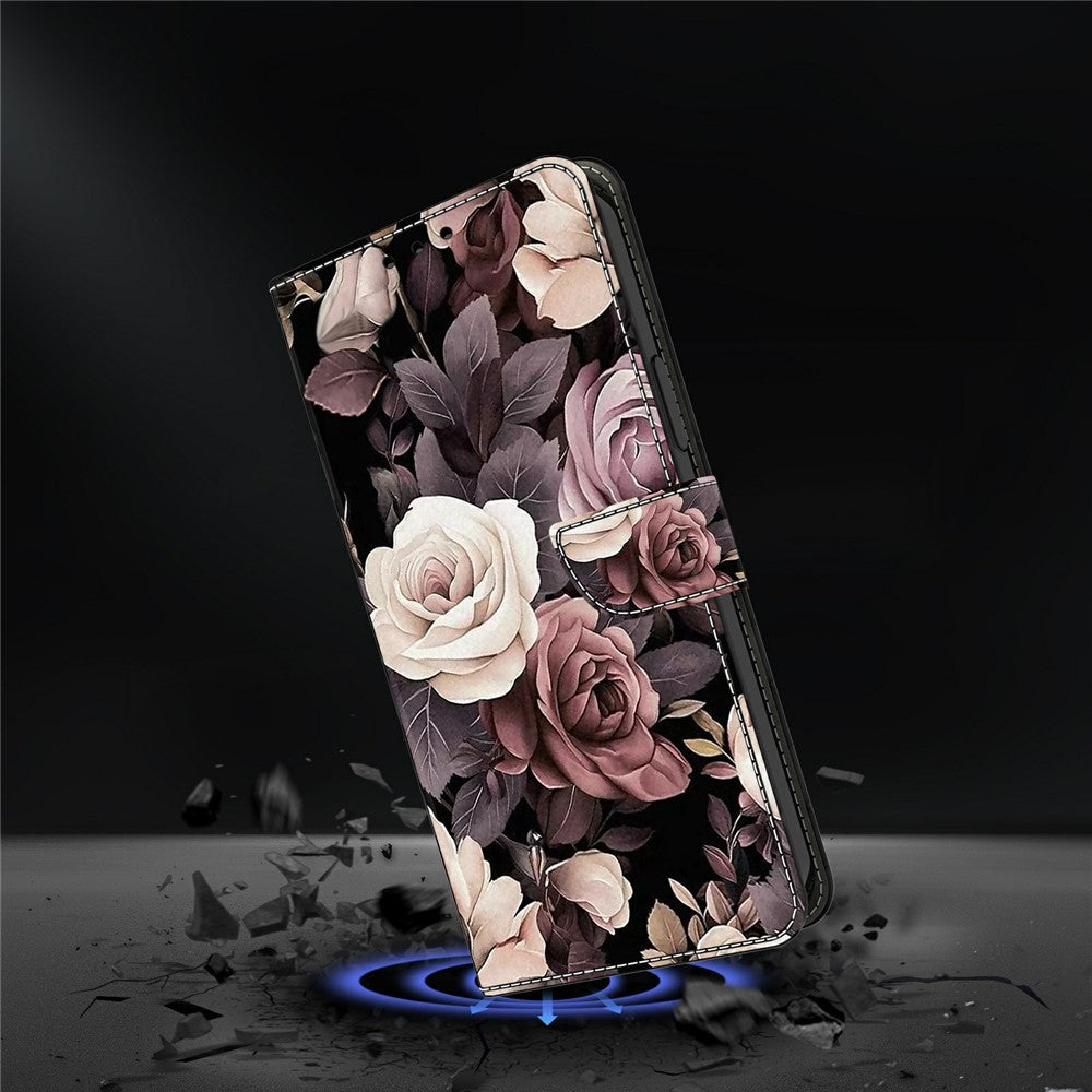For Samsung Galaxy A57 5G Case PU Leather Wallet Phone Cover with Stand - Rose