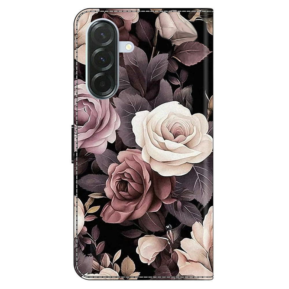 For Samsung Galaxy A57 5G Case PU Leather Wallet Phone Cover with Stand - Rose