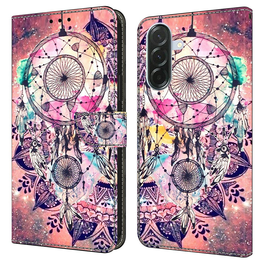 For Samsung Galaxy A57 5G Wallet Case Pattern Printing Stand Leather Flip Phone Cover - Wind Chime