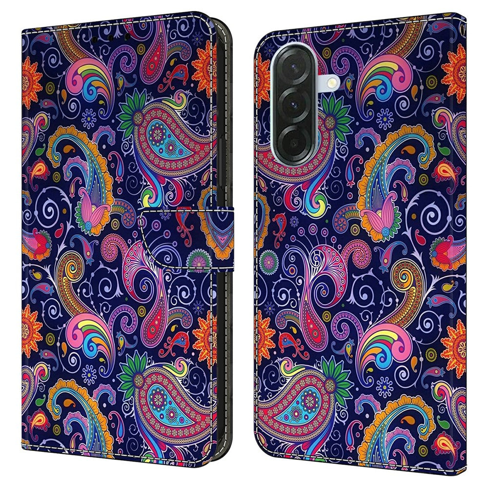 For Samsung Galaxy A57 5G Wallet Case Pattern Printing Stand Leather Flip Phone Cover - Ethnic Vine